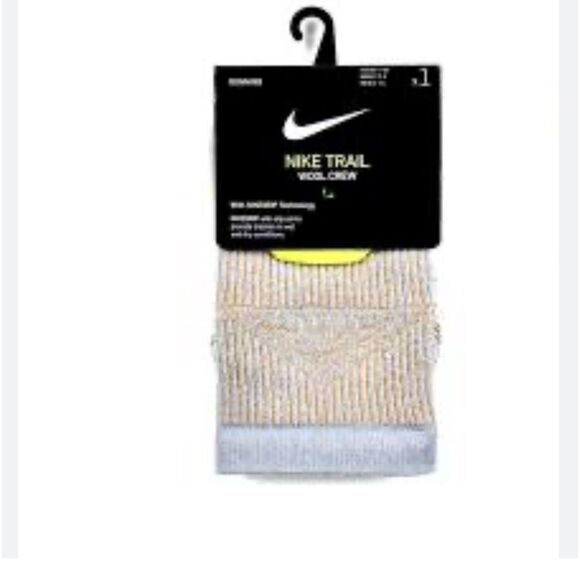 NIKE UNISEX TRAIL WOOL CREW RUNNING SOCKS ONE PAIR NWT - Picture 1 of 4